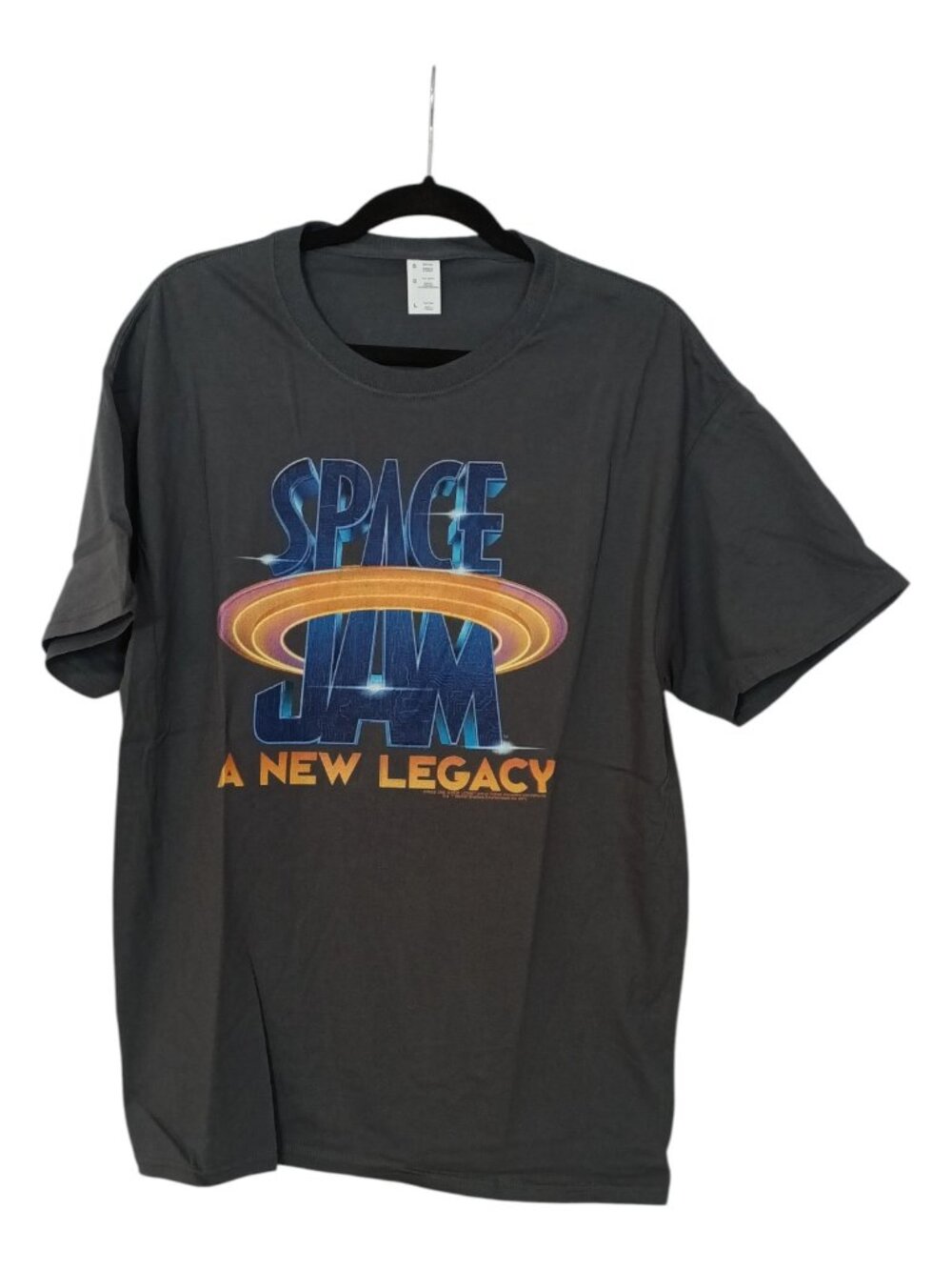Space Jam A New Legacy Tune Squad Unisex Adult T Shirt Size Large Charcoal Logo